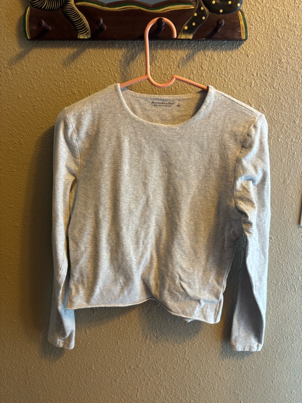 Abercrombie & Fitch Heather Gray Crewneck Long Sleeve